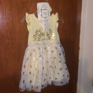 Girl's Toddler Dress With Headband Size 2T Forever Me New With Tags Butterfly